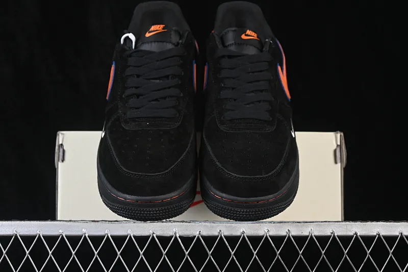 All categories Nk Air Force 1 Air Force series Nk Air Force 1 Low Air Force low-top Nike Air Force 1'07 Low black suede orange hook Air Force 1 low-top casual sneakers FV3694-109